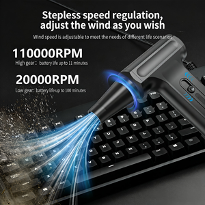 Cepillo de Limpieza Inalámbrico de 4000 mAh, Motor sin Escobillas de 110000 RPM, Regulación de Velocidad Continua, Potencia de 100 W para Automóvil, Hogar y Exteriores - Product Image 4