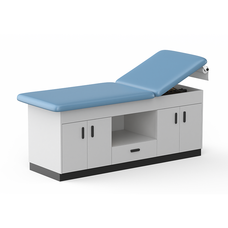 Wooden Leather Manual Hospital Bed Clinic