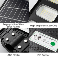 Lampes solaires à détecteur de mouvement Anern ABS IP65 Extérieur Tout-en-un Lampe solaire LED pour rue
