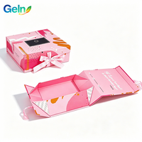 Boîte magnétique rose à motif abstrait, style livre, en carton gris, pour emballage de produits capillaires et de beauté, avec logo personnalisé, vente en gros, commande en vrac