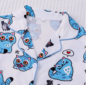 Conjunto de Pijama Casual y Cómodo con Cintura Elástica para el Verano, Camiseta y Pantalones Cortos con Estampado de Dibujos Animados Kpop Demon Hunters - Product Image 4