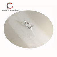 # Couverture en acier inoxydable 304 pour foyer rond, couvercle de foyer SS304 pouvant servir de table d'extérieur