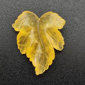 Piedra preciosa Natural pulida para colección de arte, piedra preciosa Natural tallada, estilo hoja L23 - Product Image 1