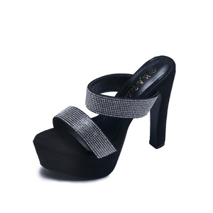 <span class=keywords><strong>Scarpe</strong></span> Donna estate Della Piuma Sottile Tacchi Alti Pelliccia Pantofole Peep Toe Ciabatte Della Signora Pumps Scivoli <span class=keywords><strong>Scarpe</strong></span> - Product Image 5