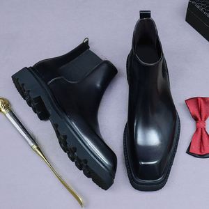 High-quality Designer Genuine Leather Lace-up Toe Thick-soled Men's Office Career Polka Dot Pattern Anti-Slip Breathable - Product Image 3