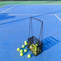 Chariot à balles de tennis pliable, sac à balles de tennis portable, chariot à roulettes pour entraîneur de tennis