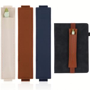 Banda Elástica Ajustable, Porta Lápices Desmontable para Diario, Funda de Cuero PU para Bolígrafos, para Archivadores y Libros - Product Image 1