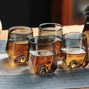 MSH sıcak satış 500ml şeffaf ev isıya dayanıklı çaydanlık 4 fincan setleri ile uzun borosilikat cam çiçek çaydanlık - Product Image 2
