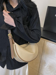 Sac à bandoulière vintage en cuir souple, nouveau sac décontracté grande capacité, sac minimaliste à porter sous le bras, sacs polyvalents à porter en bandoulière - Product Image 4