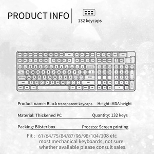 Trong suốt màu đen cơ khí bàn phím keycapsblack tùy chỉnh CNC gia công bút biến Kit xử lý bề mặt 1 Bộ nhôm keycap - Product Image 6