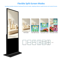 Écran LCD numérique sur pied pour intérieur, 49, 55, 65 pouces, affichage publicitaire 24h/24 et 7j/7, kiosque Android Windows pour centre commercial, hôtel