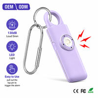 Alarm Keamanan Pribadi Isi Ulang 130dB dengan Gantungan Kunci, Chip Ganda, Perangkat Keamanan Darurat SOS untuk Wanita, Anak-anak, dan Lansia