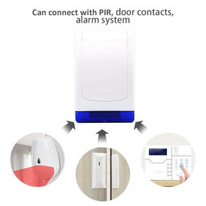 بطارية 110 ديسيبل عالية الجودة طراز MHz MHz ثنائية الاتجاه في الهواء الطلق صفارة إنذار اقتحام لاسلكية burglar ببطارية صفارة إنذار تعمل للمنزل - Product Image 6