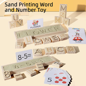 Nouveaux jeux éducatifs Montessori, jouets pour bébés de 1 à 3 ans, jouets à succès pour enfants, jouets d'impression sur sable, lettres, <span class=keywords><strong>alphabet</strong></span>, mots et chiffres pour garçons - Product Image 1