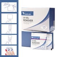 Venalisa Lingettes Dissolvantes de Gel à Ongles – Boîte de Nettoyant pour Couche Adhésive de Vernis Gel – 120 Serviettes – Outils de Nail Art – Prix Usine