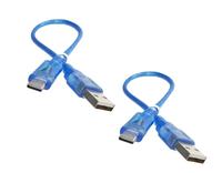 Câble USB Type-C bleu avec charge rapide 3A, conducteur en cuivre pur, blindage tressé pour Uno R4 25cm 2024