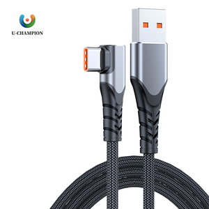 Vente en gros tresse coudée 6A câble USB type C haute vitesse câble de charge rapide pour Samsung pour Huawei pour Xiaomi câble de charge - Product Image 1