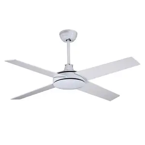 American Australia Asia 48 Inch 52 Inch Good Price White Color Wood Blades Ceiling Fan With Remote Control