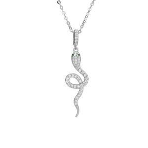 À la mode Charme Serpent Pays Style Polyvalent Haut De Gamme Design Esprit Serpent Zircon Cuivre Collier Clavicule Chaîne Anniversaire - Product Image 1