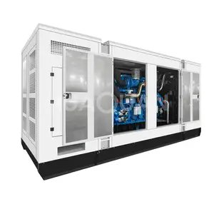 Penjualan terlaris Yuchai 1000kw mesin 50Hz silent kedap suara 1250kVA diesel set generator di Inggris/Perancis