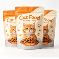 Sacs personnalisés pour aliments pour animaux, résistants à l'humidité, en BOPP/AL/PE Mylar, à fond plat, avec valve et fermeture éclair, pour chiens, chats et animaux de compagnie