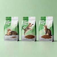 Nouveauté - Sac d'emballage pour aliments pour animaux de compagnie avec fermeture à glissière refermable, design personnalisé, emballage en plastique, sac à fond plat