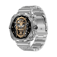 KarenM 2024 BT Call Smartwatch Dafit 1,43 Pulgadas Apariencia tradicional Reloj inteligente de metal completo para hombres AK71