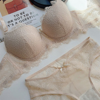 Ensemble de lingerie push-up en dentelle sexy pour femme, grande taille, pour poitrine généreuse, style révélateur, Pure Desire Sweet Girl