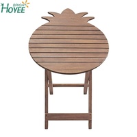 Bois d'acacia Table Pliante Table de Thé de Café Table D'appoint Extérieure