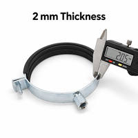 Support de fixation robuste en acier galvanisé pour tuyaux, pince de suspension pour systèmes de drainage et de plomberie industriels