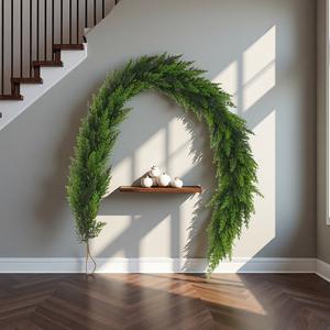 Plante verte <span class=keywords><strong>en</strong></span> plastique écologique de style forêt artificielle, cyprès, forme irrégulière, <span class=keywords><strong>vigne</strong></span> à suspendre à la porte, 180 cm, Noël - Product Image 4
