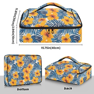 Bolsas Térmicas Personalizadas para Supermercado con Diseño de Flores Tropicales Hawaianas, para Transportar Cazuelas, Pizzas y Alimentos - Product Image 3