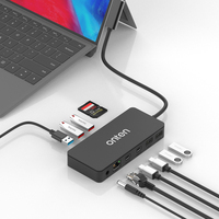 Station d'accueil multifonction 12-en-1 Interface de surface Compatible avec Microsoft Surface Pro 3/4/5/6/7/8/9/X/Ordinateur portable 1/2/3/4/5