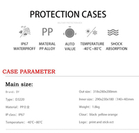 Étui rigide de protection D4211 en plastique résistant aux chocs avec mousse EVA pré-découpée pour ordinateur portable