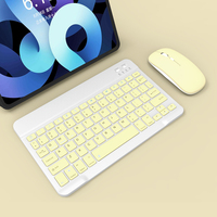 Coloré 10 pouces Gateron Axis marque Mini clavier mince LED rétro-éclairé BT souris sans fil Combo nouveau pour iPad Smartphone PC ordinateur portable