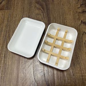 Hot Sale <b>Bamboo</b> Kitchen Draining <b>Soap</b> <b>Dishes</b> Travel <b>Soap</b> Box with Lid - Product Image 5