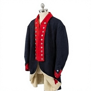 Manteau pour homme de style historique à manches longues avec boutons sur le devant, vêtement d'extérieur, uniforme de costume, manteau d'extérieur - Product Image 1