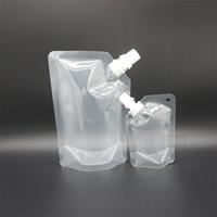 120ml 150ml 200ml plastique clair blanc debout liquide à boire emballage biseau bec pochette jus bec pochette