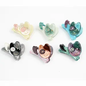 CANYUAN Korean Acetate Acrylic Cute Dog Animal Hair Clip Claw For Thin Hair Colorful Lovely Kid Hair Claw Clip For Children