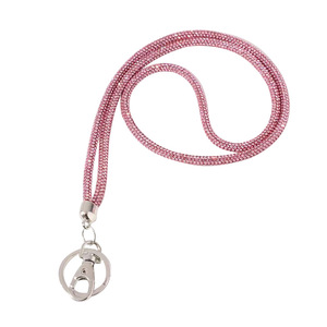 Kalung Kristal Rhinestone Berkilau Universal, Gantungan Ponsel Rantai Panjang, Tali ID Card, Liontin Mobil - Product Image 3