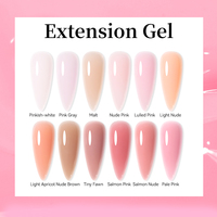 UR SUGAR 15ml Gel Acrylique Auto-Nivelant Rose Nude pour Extension et Sculpture des Ongles, Gel Dur Constructeur pour Salons de Beauté