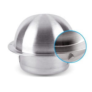 <span class=keywords><strong>ZENGO</strong></span> VLA Campana Extractora de Acero Inoxidable para Sistemas HVAC, Salida de Ventilación Externa Redonda de Acero Inoxidable con Borde Pulido Tipo Bull Nose - Product Image 4