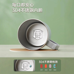 Mark Cup Stainless Steel Mug 450ml Insulated Coffee Cup With Lid Office Use - Product Image 4