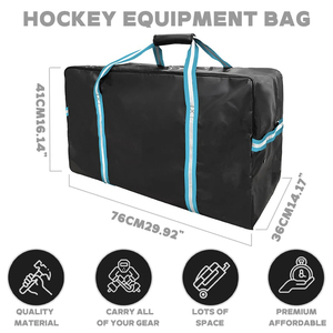 Bolsa de hockey con ruedas Underice Custom de 35 pulgadas de gran capacidad para jugadores senior, para equipo completo, entrenador, portero y equipo de hockey. - Product Image 2