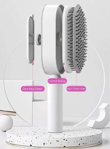 Cepillo para Cabello Rizado con Logotipo Personalizado, Extensible, con Ventilación para Masaje del Cuero Cabelludo, Desenredante, con Bolsa de Aire, Autolimpiante, para Mujeres - Product Image 3