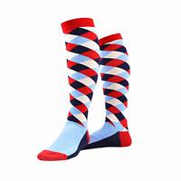 Chaussettes de compression jetables transparentes pour hommes et femmes, chaussettes longues en coton respirant multicolores à motifs géométriques Argyle et à pois