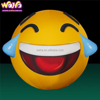 Boule gonflable d'expression personnalisée décoration boule gonflable jaune visage émoticône gonflable personnalisée