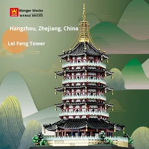 WANGE 6236 Mini Modèle de Pagode Chinoise Leifeng, Blocs de Construction Créatifs en Plastique, Jouet pour Enfants de <span class=keywords><strong>7</strong></span> <span class=keywords><strong>ans</strong></span> et plus, <span class=keywords><strong>Cadeau</strong></span> Électronique pour Garçons - Product Image 2