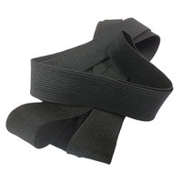 Largeur haute élasticité 1/1.5/ 2/2.5/3/4/5cm blanc/noir coloré doux tricot tressé bande élastique pour coudre des accessoires de vêtement