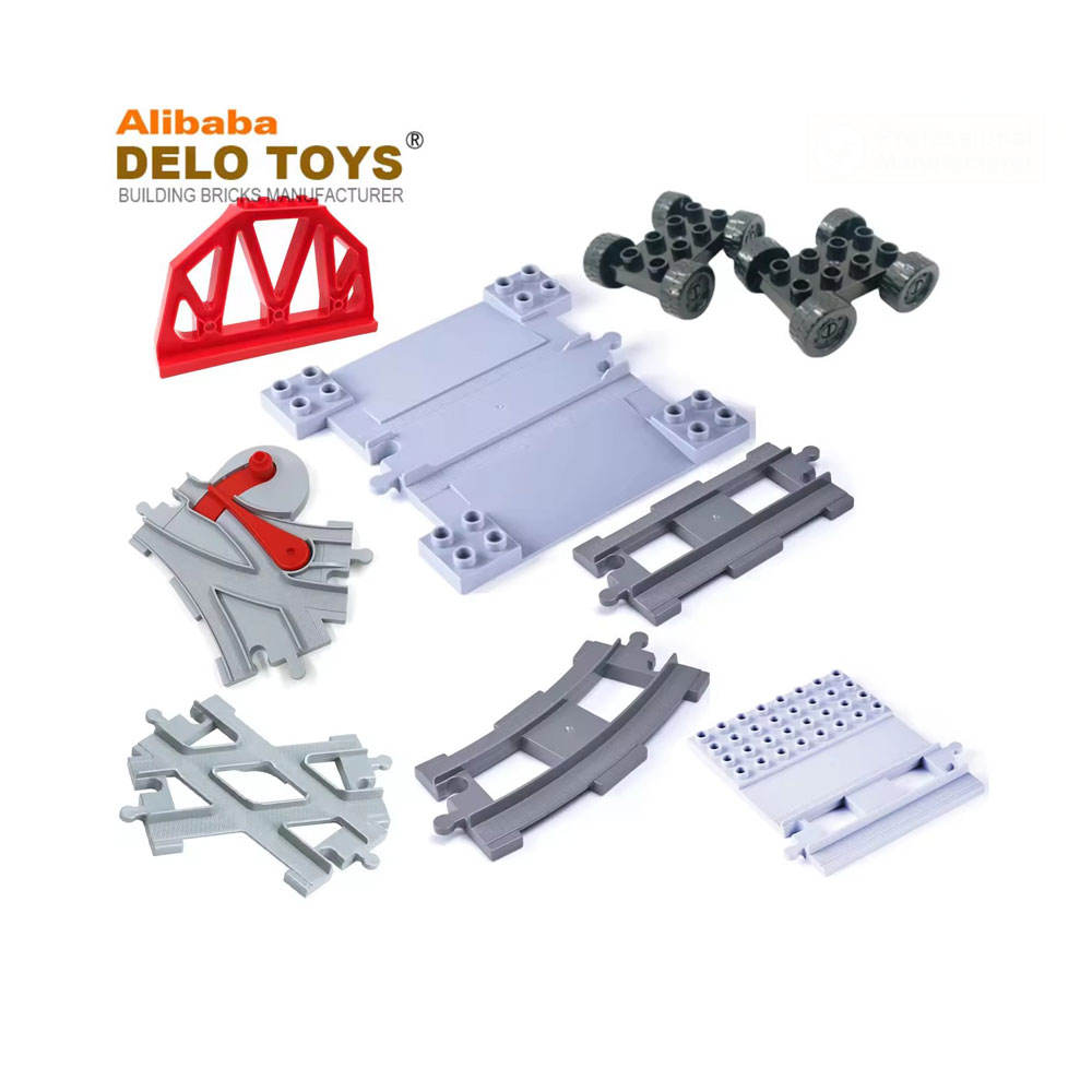 Plastic Toys Building Bricks Blocks for Kids Parts Train Track